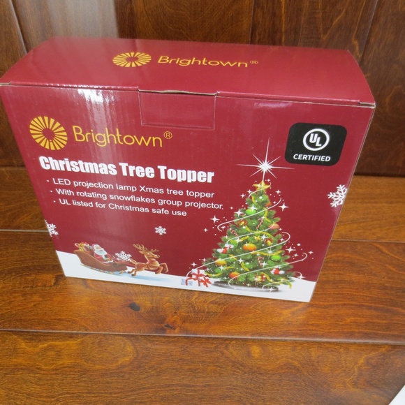 Christmas Tree Topper Snowflake With Built in LED Snowflake Projector Lights 9.6 - Picture 5 of 5